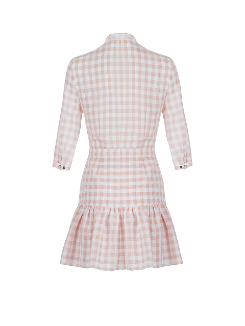 Light Pink Checked Mini Dress , 2
