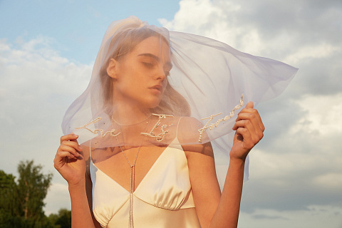 Love Is Forever Short White Veil, 15