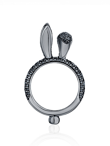 Black Gold & Black Diamonds Rabbit Ring, 1