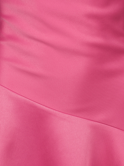 Pink Asymmetric Mini Dress, 3