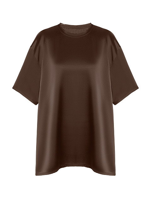 Brown silk T-shirt, 1