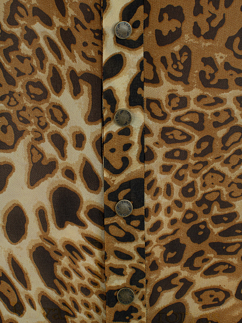 Asymmetric Leopard Fringed Mini Dress, 4