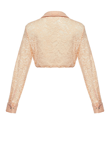 Pink Cropped Lace Blouse, 2