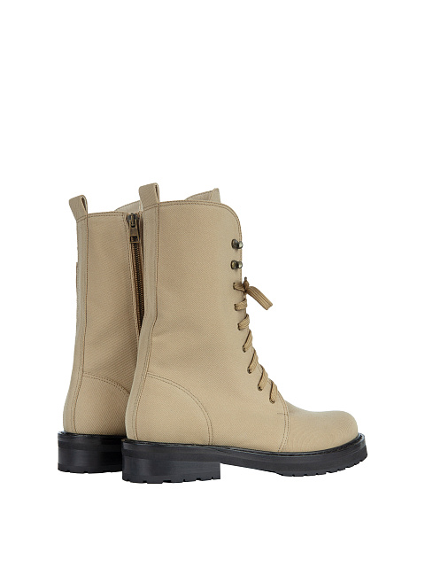Beige Textile Boots, 3