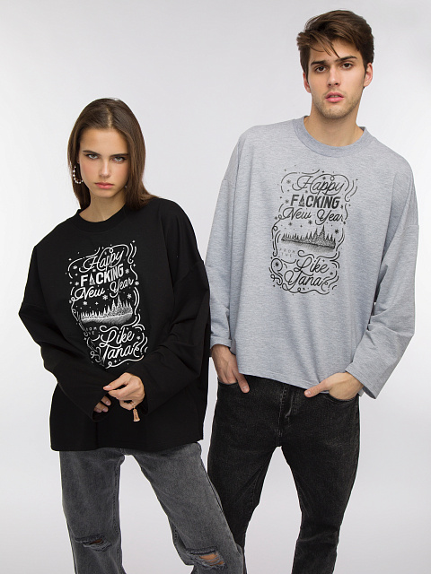 Printed Black Cotton Cropped L/S T-Shirt, 5