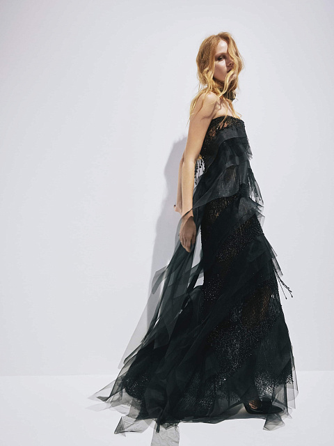 Black embroidered maxi dress, 2 Black embroidered maxi dress, 2