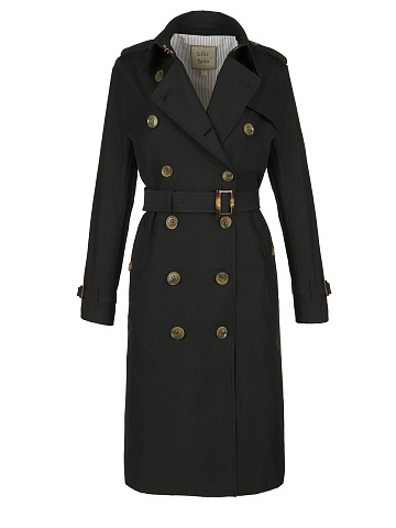 Black Cotton Trench Coat, 1