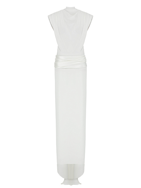 White draped maxi dress, 1