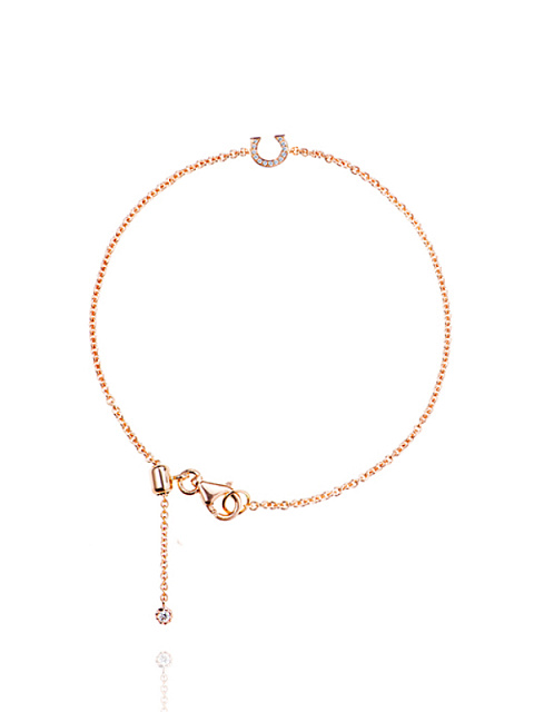 Rose Gold & Diamonds Letter "C" Bracelet, 1