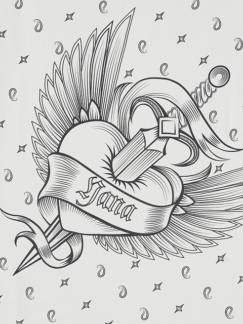 White Silk Printed Scarf, 2