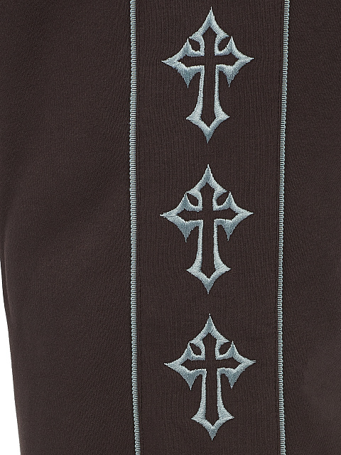 Brown Jersey Set With Cross Embroidery, 5 Brown Jersey Set With Cross Embroidery, 5