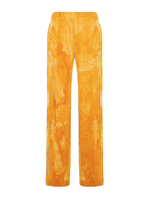 Orange tie-dye tracksuit with cropped sweatshirt and cornflower embroidery, 3