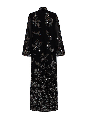 Black Sequin Maxi Dress & Scarf Set, 2