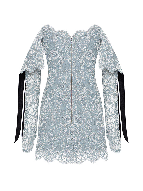 Light Blue Lace Mini Dress, 2
