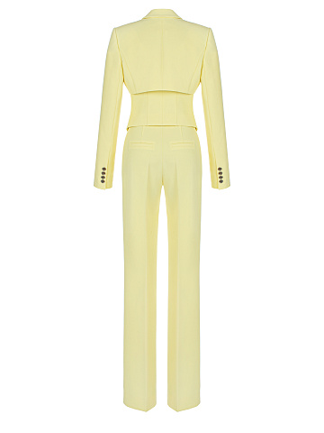 Pale Yellow Suit With Cropped Jacket, 2