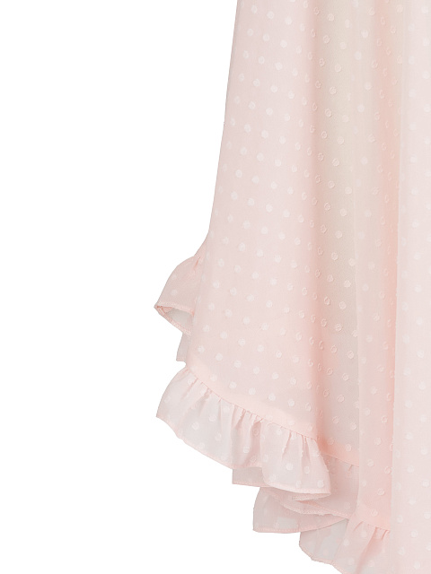 Light Pink Polka-Dot Chiffon Girl's Sundress, 3