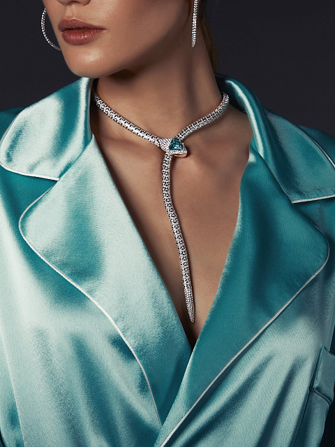 White Gold & Tourmaline Necklace, 5