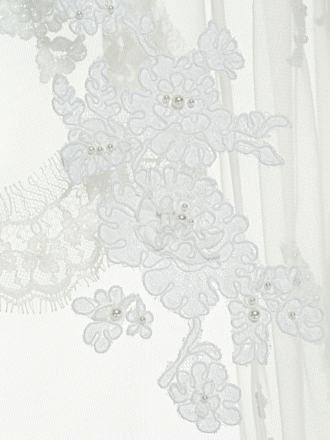 White Lace & Pearl Veil, 3