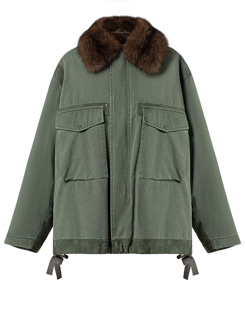 Khaki parka with fur, 1