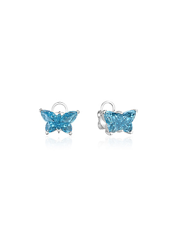 Studs with blue LG diamonds, 1 Studs with blue LG diamonds, 1