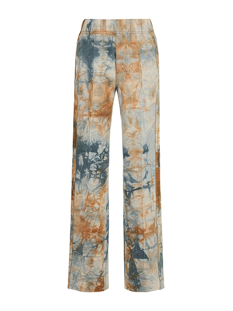Blue & Beige Embroidered Tie-dye Cotton Tracksuit, 3