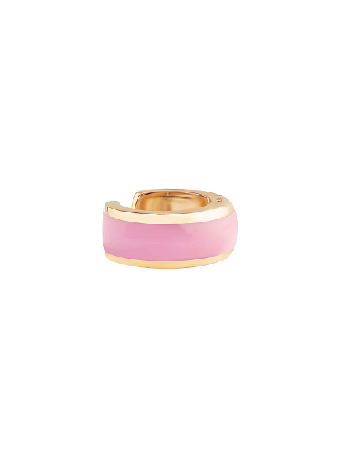 Wide rose gold ear cuff with Sakura enamel, 1
