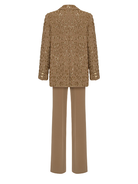 Brown Sequins Pant Suit, 4