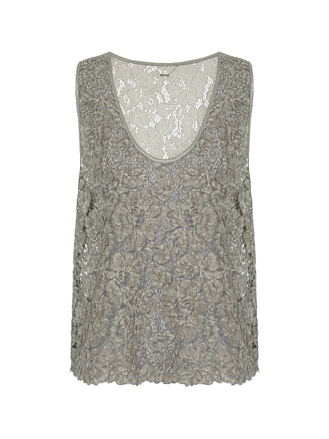 Grey lace top, 3 Grey lace top, 3