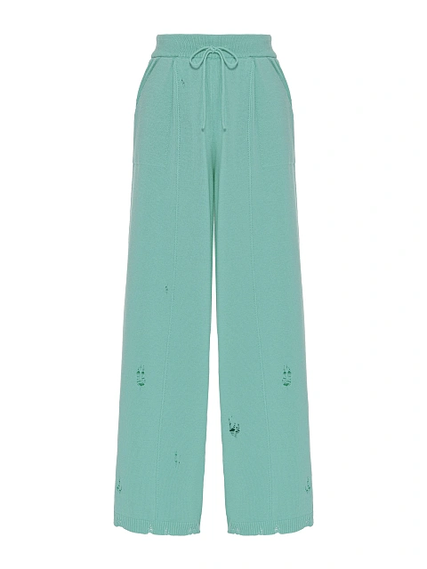 Turquoise Knitted Cardigan, Top & Pants Set, 5