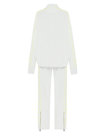 YD Embroidered White Jersey Suit, 2