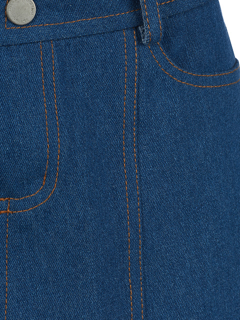 Blue Ultra Mini Denim Skirt, 4