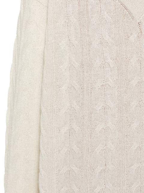 Milk-colored cashmere pullover with lurex, 3 Milk-colored cashmere pullover with lurex, 3