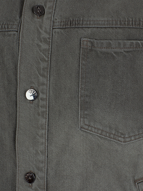 Embroidered Grey Denim Jacket, 4