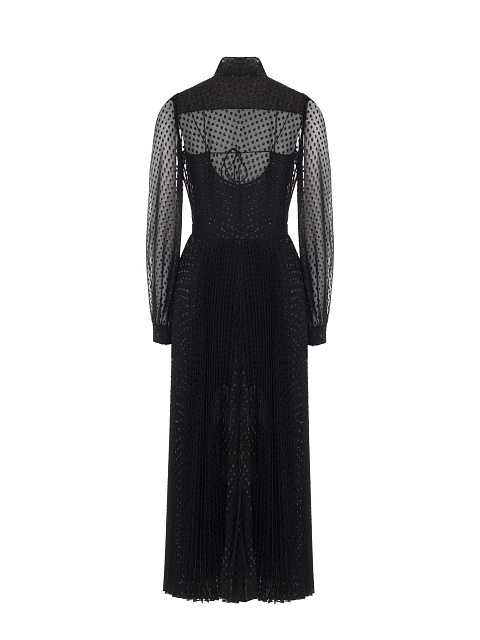 Black Chiffon Midi Dress, 2