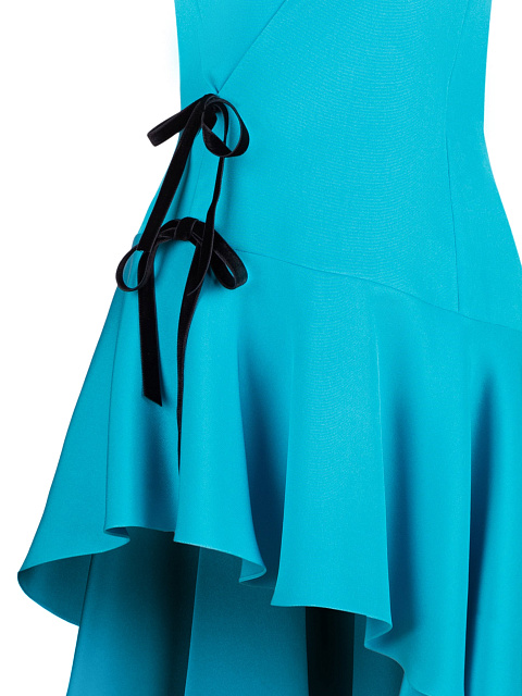 Blue Silk Mini Dress, 3