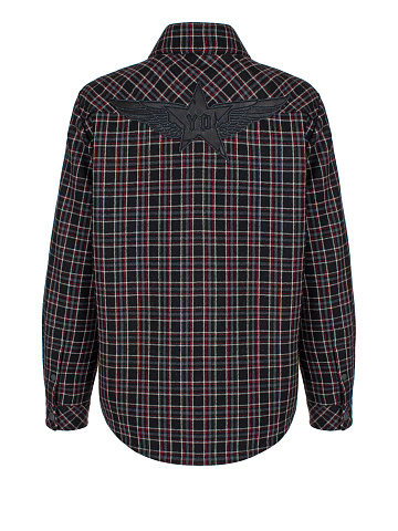 Black Checkered Wool & Shearling Jacket, 2