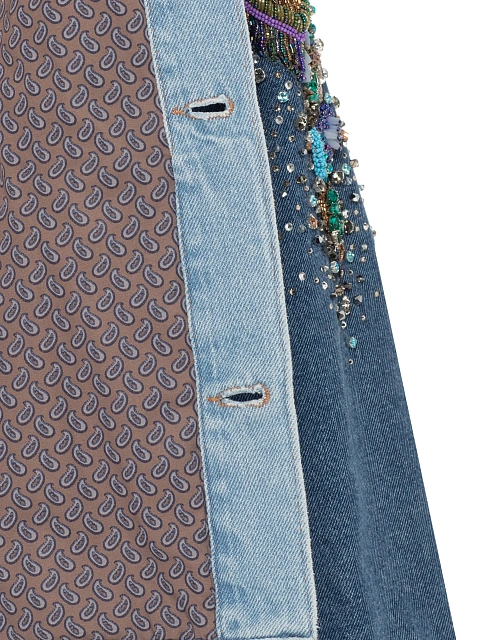 Oversized denim jacket with embroidery, 5