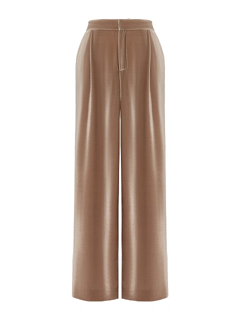 Beige Velvet Pant Suit, 3