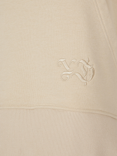 Beige Jersey Set With Grey Embroidery, 4