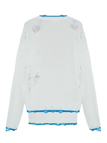 White Jersey Sweater & Mini Skirt Set, 2