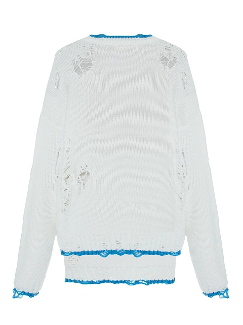 White Jersey Sweater & Mini Skirt Set, 2