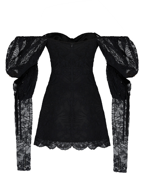 Black Lace Mini Dress, 2