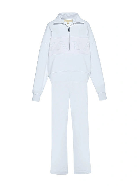 White YANA Embroidery Cotton Tracksuit, 1