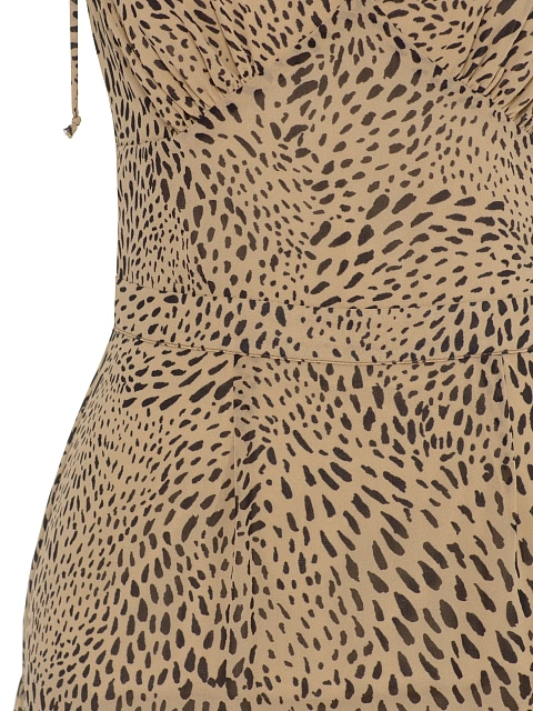 Beige Sundress With Leopard Print, 3