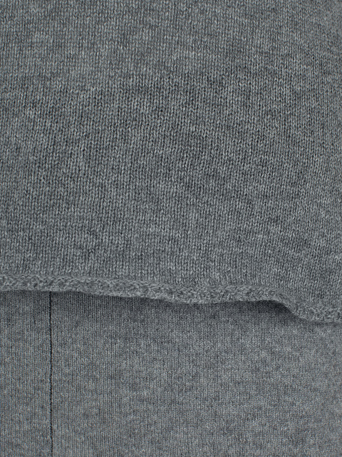 Grey Cashmere Pullover & Sweatpants Set, 4