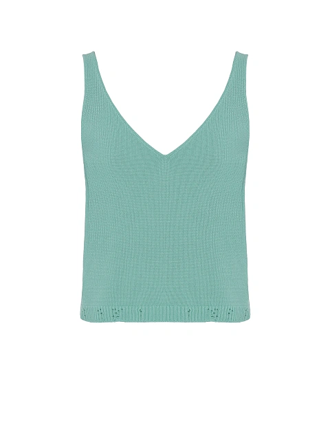 Turquoise Knitted Cardigan, Top & Pants Set, 4