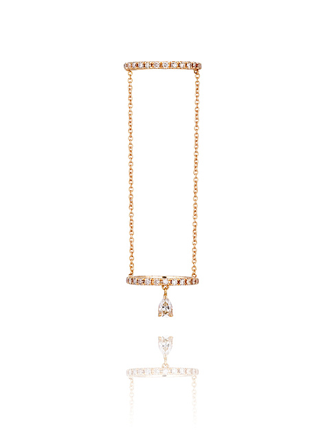 Rose Gold & Diamond Double Ring, 1