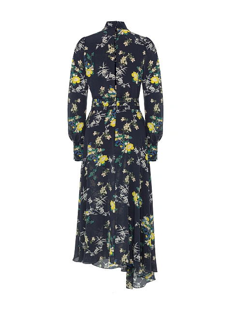 Navy Floral Midi Dress, 2