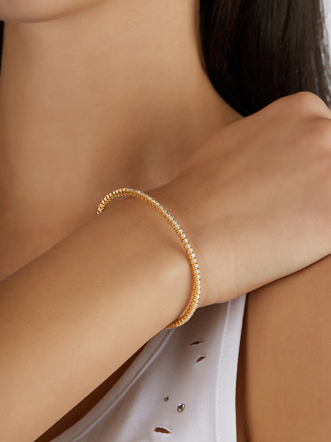 Gold & Round Diamonds Bracelet, 2