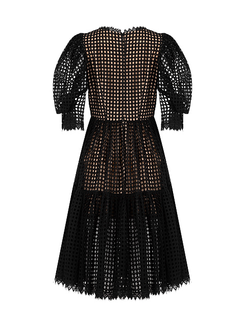 Black Cotton Midi Dress, 2